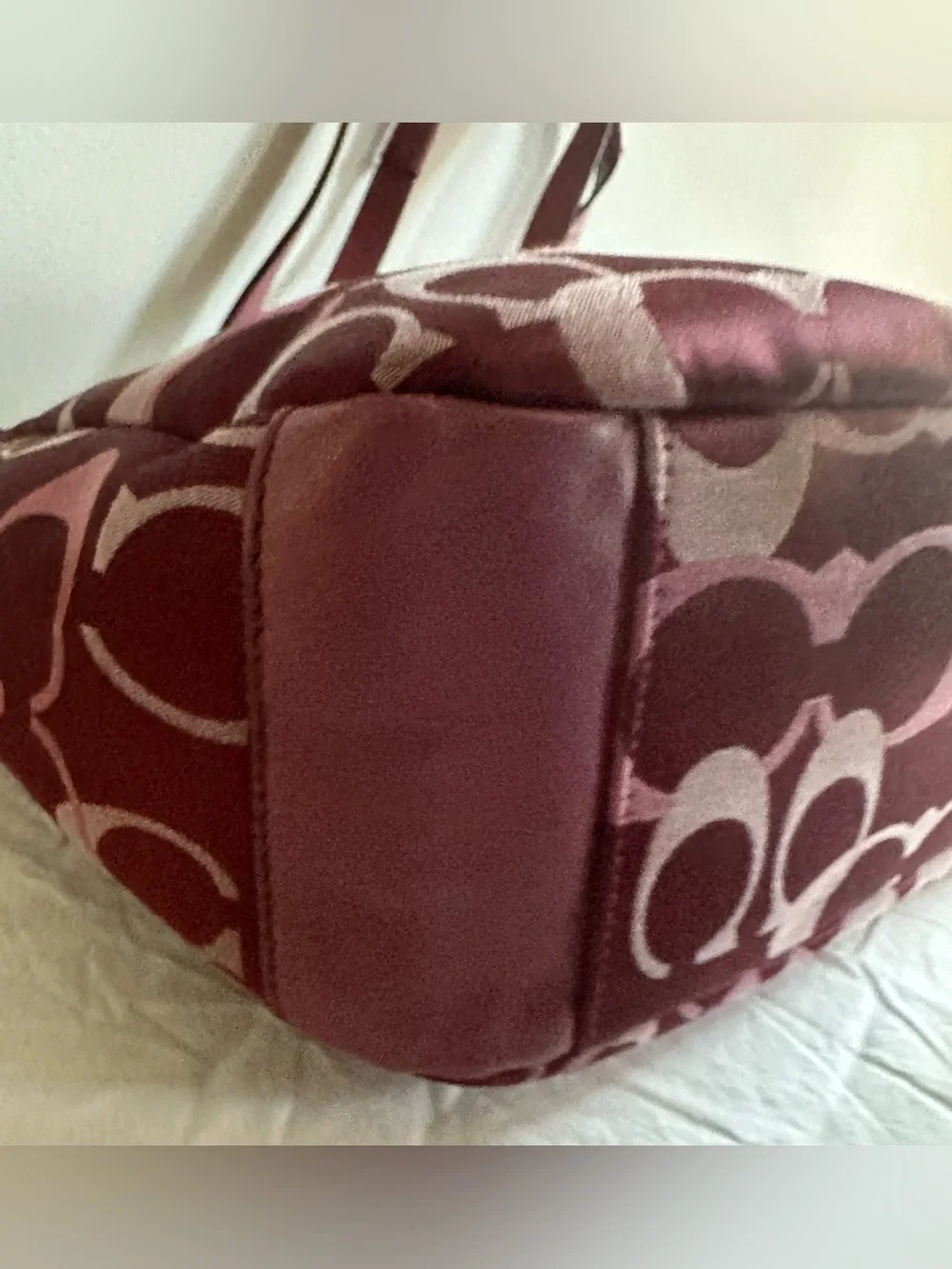 Coach Pink Gallery Optic Signature Y2K Tote